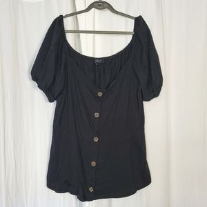 Eloquii Black Off-the-Shoulder Blouse